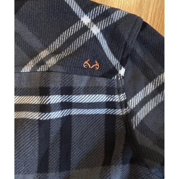 Boston Traders Realtree Shirt Jacket Men L/G Plaid Sherpa Lined Fleece Pockets - Picture 8 of 10